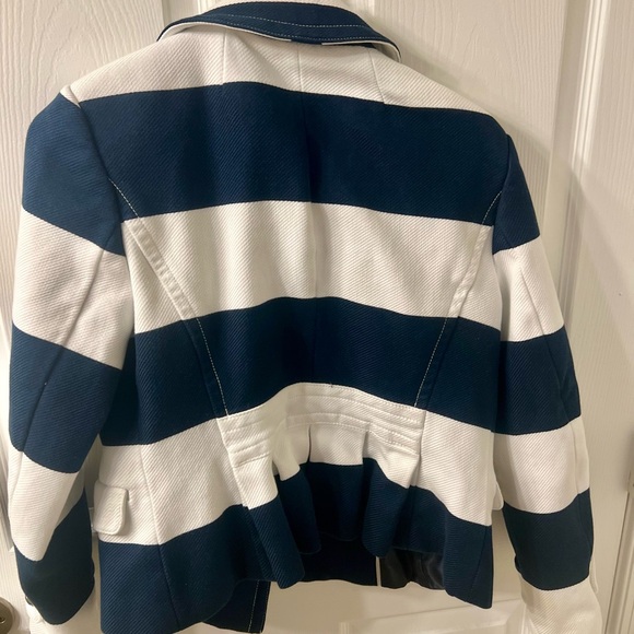 Banana Republic Navy and White Striped Jacket - Picture 2 of 4